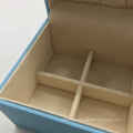 Blue PU Leather Box For Jewelry Set Packing